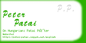 peter patai business card